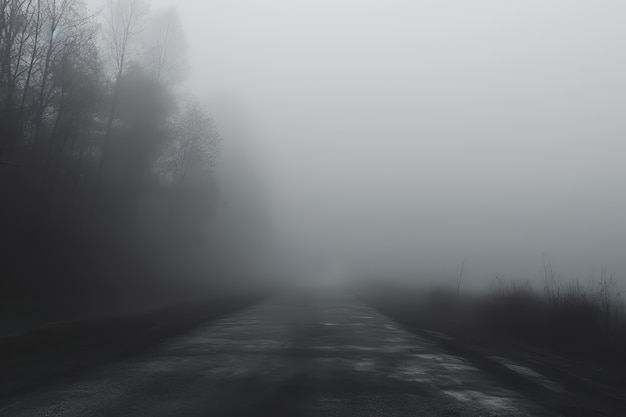 Foto gratuita camino vacío en atmósfera oscura