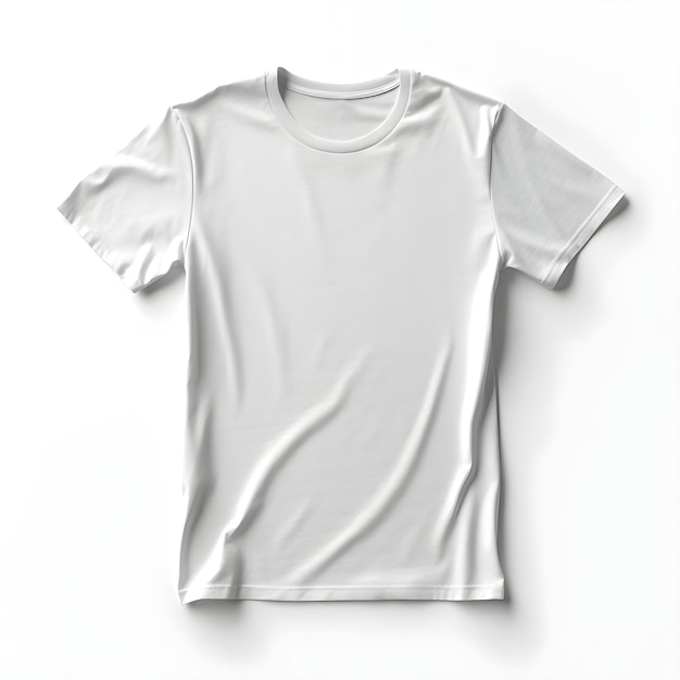 camiseta blanca sobre fondo blanco