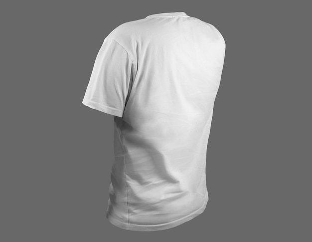 Foto gratuita camiseta trasera blanca sobre fondo transparente