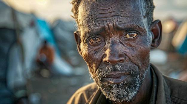 Foto gratuita campamento de refugiados fotorrealista