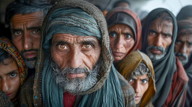 Foto gratuita campamento de refugiados fotorrealista