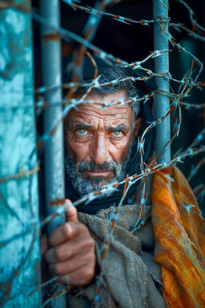 Campamento de refugiados fotorrealista