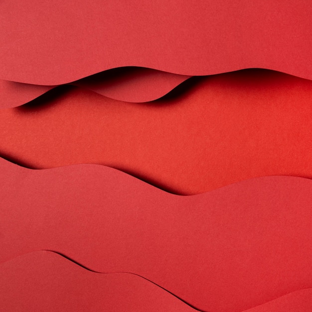 Foto gratuita capas de papel rojo ondulado