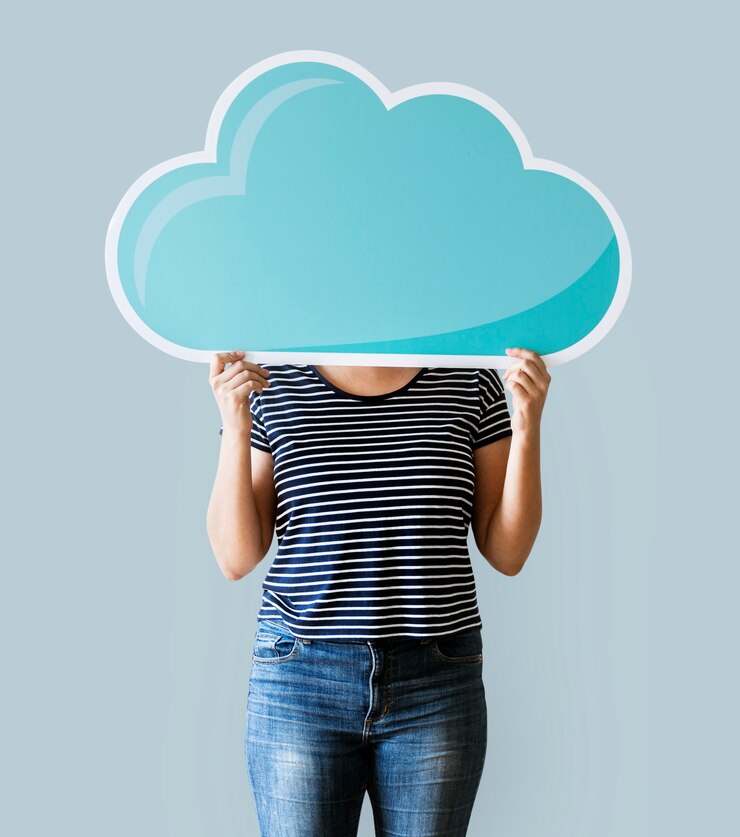 Foto gratuito cara de mujer cubierta con red de nubes