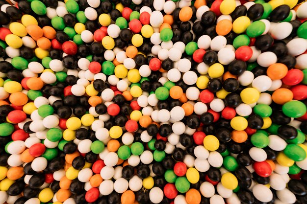 Caramelos esféricos textura colorida