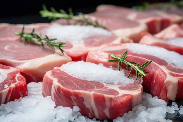 Foto gratuita carne cruda en la mesa