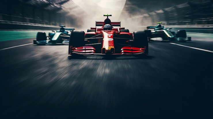 Foto gratuito carreras de automóviles en competición deportiva.