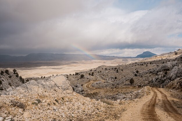 Carretera que sube a las montañas