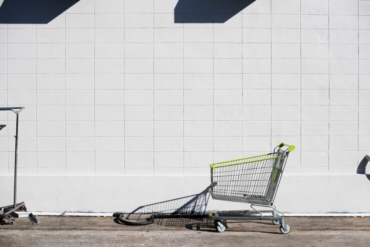 Foto gratuito carrito compras compra comercio mercado compra venta al por menor