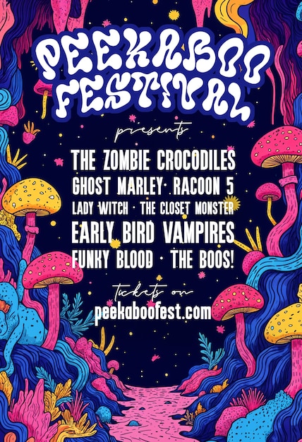 El cartel del festival psicodélico