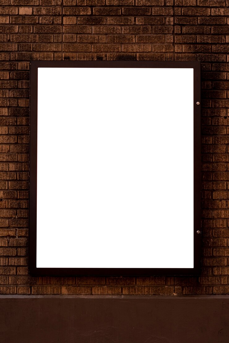 Foto gratuito cartelera de maqueta en una pared de ladrillos