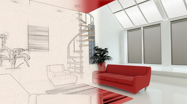 Casa 3d, decoración