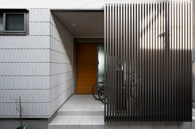 Foto gratuita casa entrada japón edificio con valla