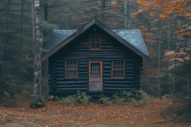 Foto gratuita casa de madera fotorrealista con estructura de madera