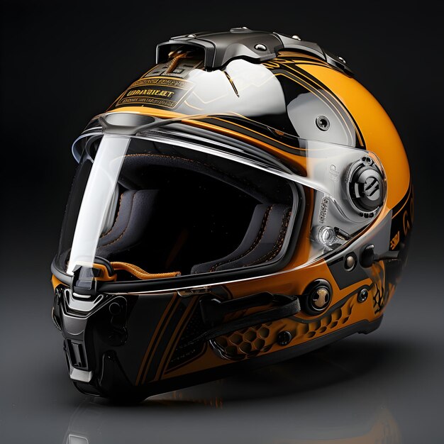 Casco de motocicleta de carreras HD renderizado