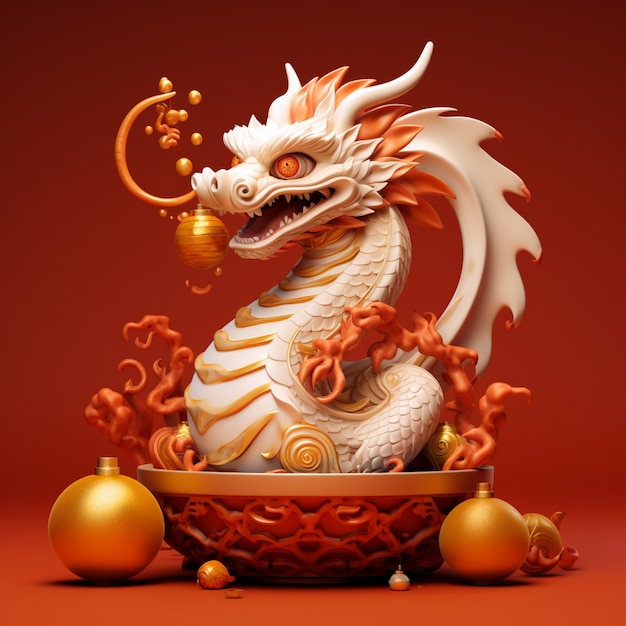 Foto gratuita celebración del año nuevo chino con el dragón