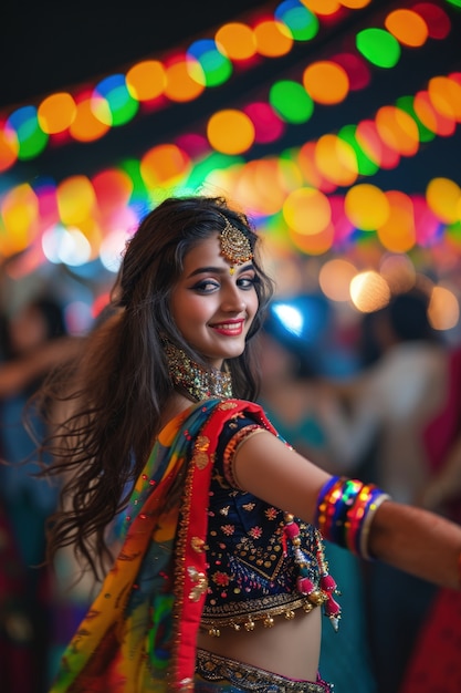 Foto gratuita celebración de la deidad navratri.