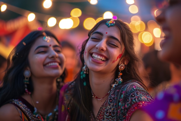 Foto gratuita celebración de la deidad navratri.