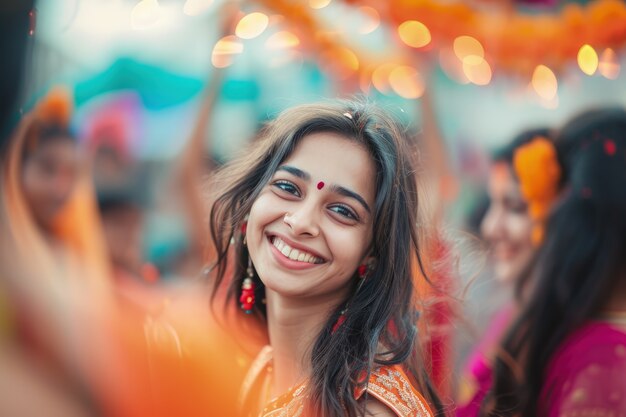 Celebración de la deidad Navratri.