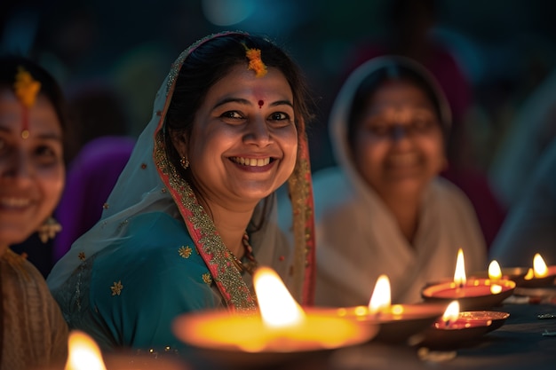 Foto gratuita celebración de la deidad navratri.