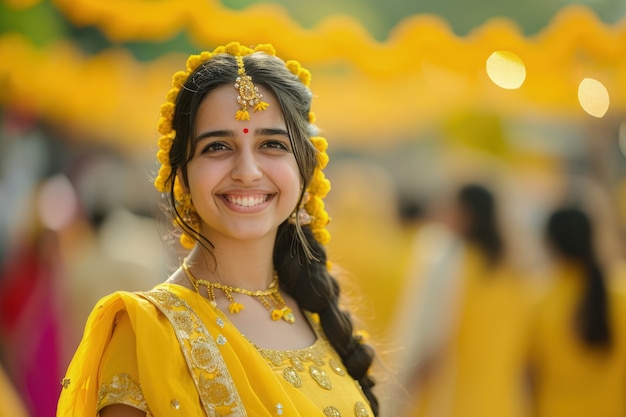 Foto gratuita celebración de la deidad navratri.