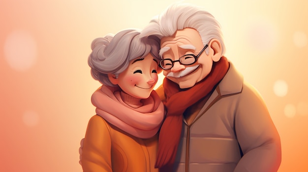 Foto gratuita celebración del día del abrazo al estilo de los dibujos animados