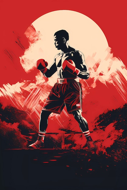 Foto gratuita celebración del día del boxeo al estilo del arte digital