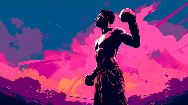 Foto gratuita celebración del día del boxeo al estilo del arte digital