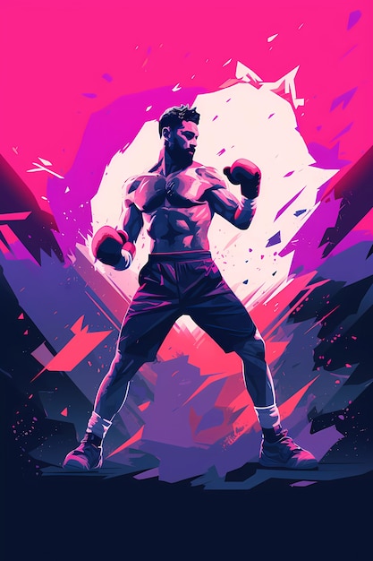 Foto gratuita celebración del día del boxeo al estilo del arte digital