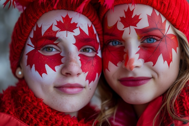Foto gratuita celebración del día de canadá con el símbolo de la hoja de arce
