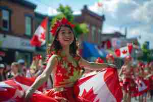 Foto gratuita celebración del día de canadá con el símbolo de la hoja de arce