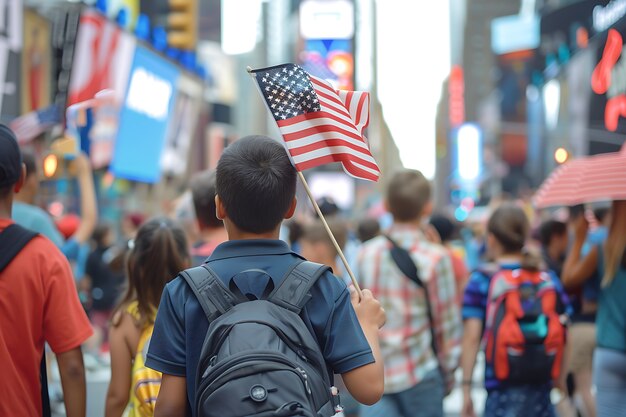 Celebración del día de la independencia de la bandera nacional de los Estados Unidos