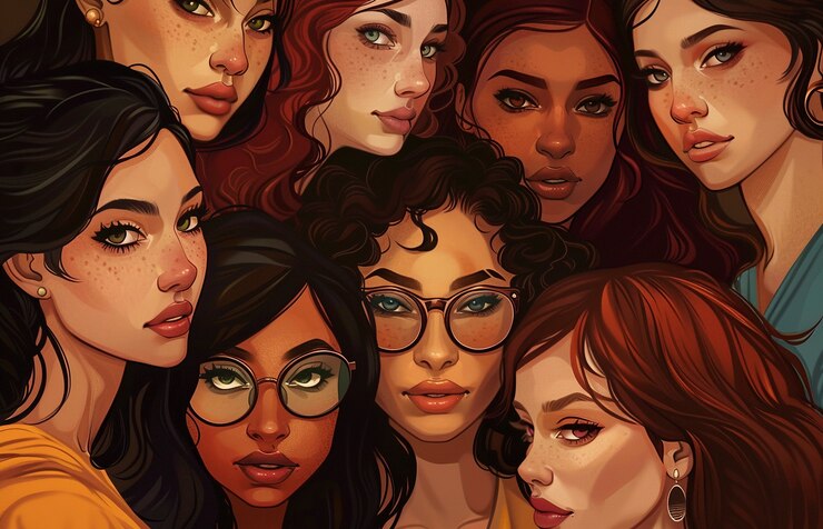 Foto gratuito celebración del día internacional de la mujer y igualdad de derechos en el estilo de arte digital