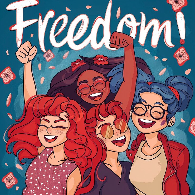 Foto gratuito celebración del día internacional de la mujer y igualdad de derechos en el estilo de arte digital
