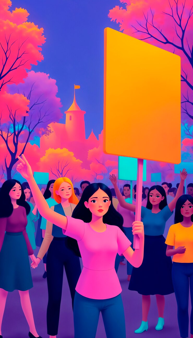 Foto gratuito celebración del día de la mujer de dibujos animados