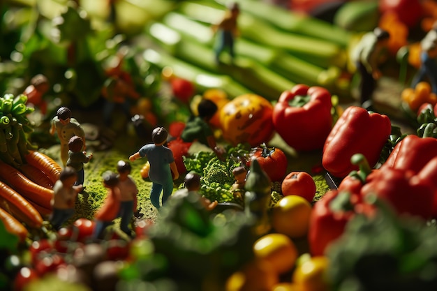 Foto gratuita celebración del día mundial de la salud con comida saludable.