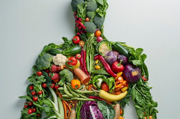 Foto gratuita celebración del día mundial de la salud con comida saludable.