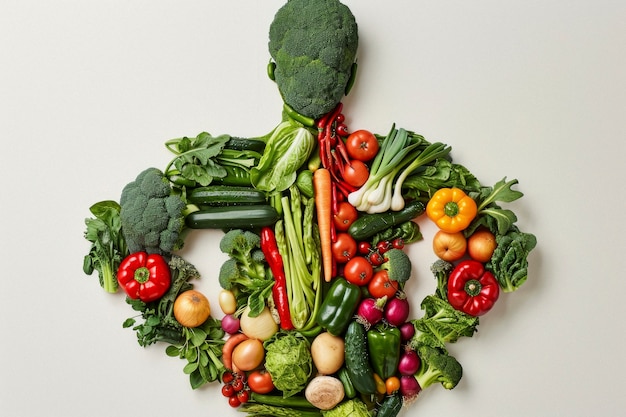 Celebración del Día Mundial de la Salud con comida saludable.