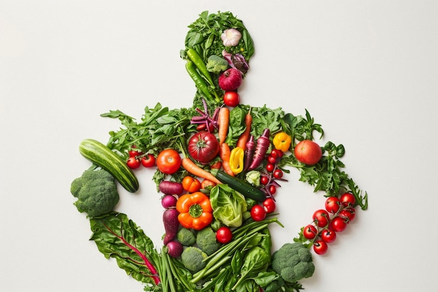 Foto gratuita celebración del día mundial de la salud con comida saludable.