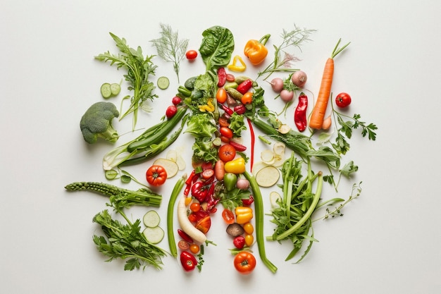 Celebración del Día Mundial de la Salud con comida saludable.