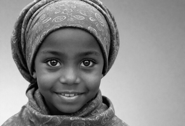 Celebración del día de los niños con el retrato de un niño lindo