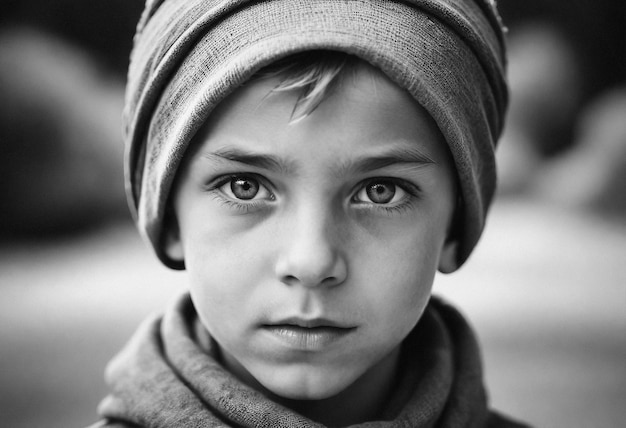 Celebración del día de los niños con el retrato de un niño lindo