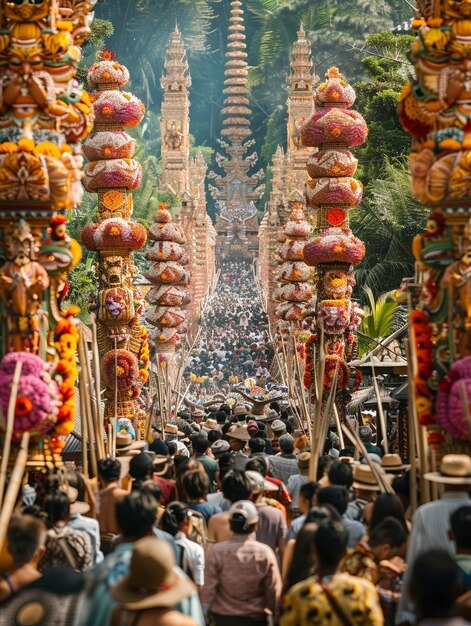 Celebración del día Nyepi en Indonesia