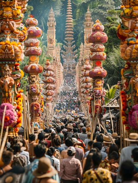 Celebración del día Nyepi en Indonesia