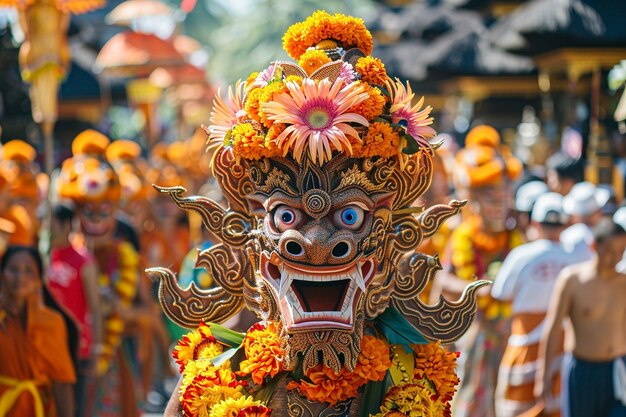 Celebración del día Nyepi en Indonesia