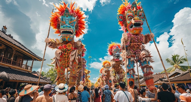 Celebración del día Nyepi en Indonesia