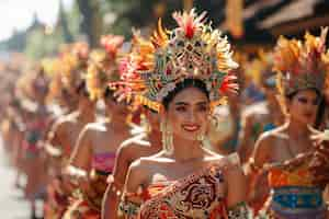 Foto gratuita celebración del día nyepi en indonesia