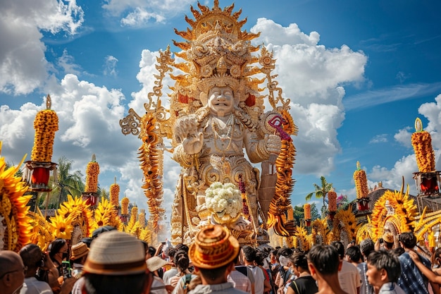 Foto gratuita celebración del día nyepi en indonesia