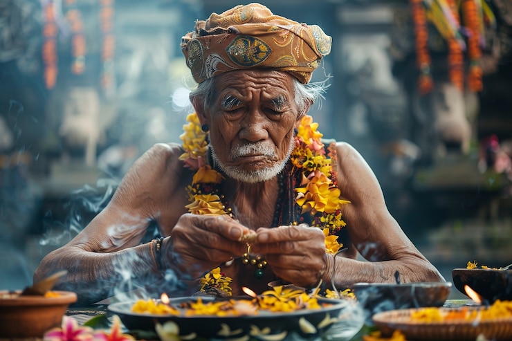 Foto gratuito celebración del día nyepi en indonesia