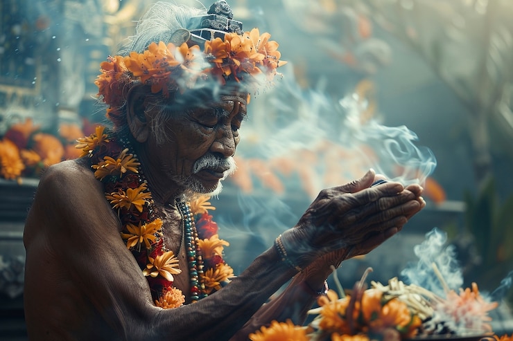 Foto gratuito celebración del día nyepi en indonesia